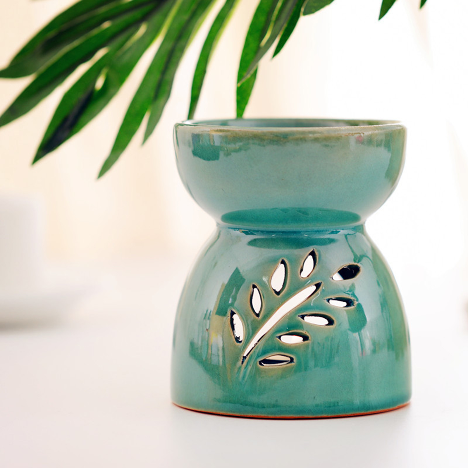 Home Fragrance Oil Burner - เตาน้ํามันหอมระเหยเซรามิคผู้ถือ Tealight สมาธิน้ําหอมบ้านห้องนั่งเล่นตกแต่งห้องนอน