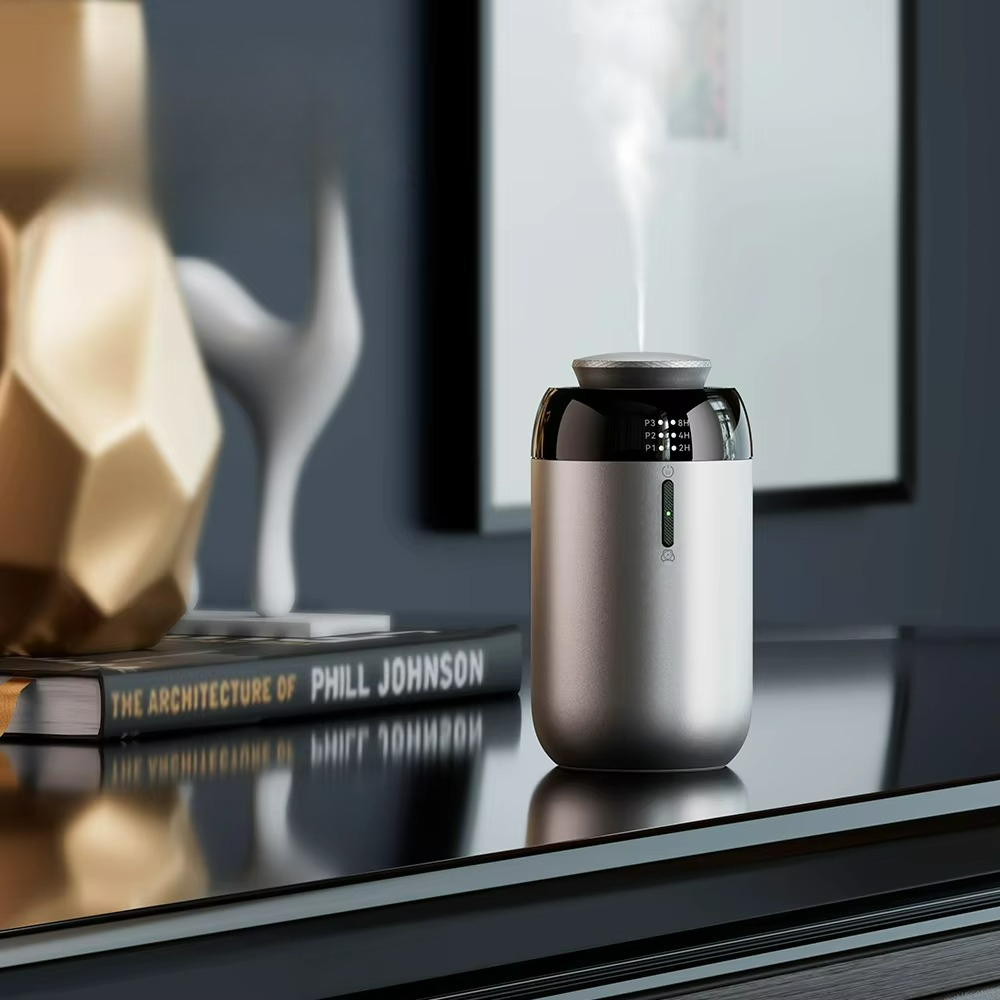 Home Fragrance Types - เครื่องกระจายกลิ่นหอมในรถยนต์ระดับมืออาชีพ ของขวัญสำหรับบ้าน เครื่องกระจายกลิ่นน้ำมันอัจฉริยะ ชาร์จด้วย Type-C ป้องกันการรั่วไหลของน้ำมัน