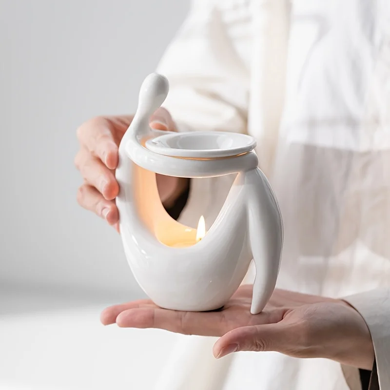 Home Fragrance Oil Burner - เตาเผาเครื่องหอมเซรามิก รูปทรงร่างกายมนุษย์ ที่วางเทียนน้ำมันหอมระเหย เตาเผาขี้ผึ้ง ที่อุ่นน้ำหอม ของตกแต่งบ้าน