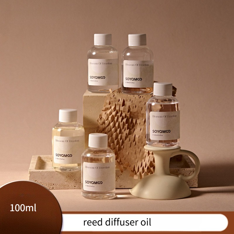Home Fragrance Reed Diffuser Refill - น้ำมันหอมระเหยสำหรับก้านไม้หอม, น้ำหอมปรับอากาศแบบเติม, การ์เดนไน, กลิ่นเซนที, 100 มล.