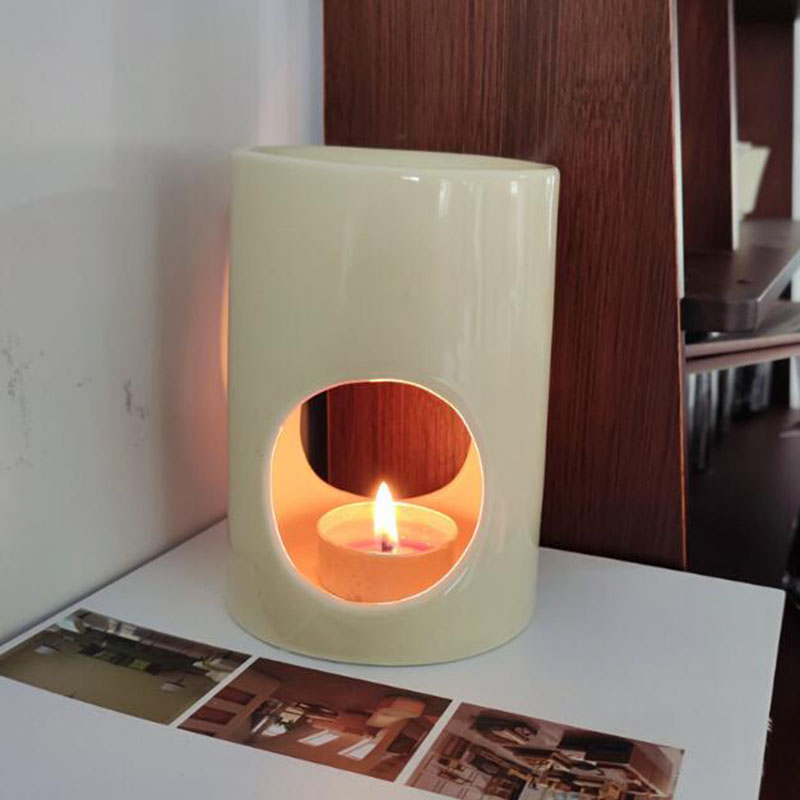 Home Fragrance Oil Burner - Creative Pure สีกระบอกเทียนผู้ถือน้ํามันหอมระเหย Burner ในร่มกลิ่นหอม Censer