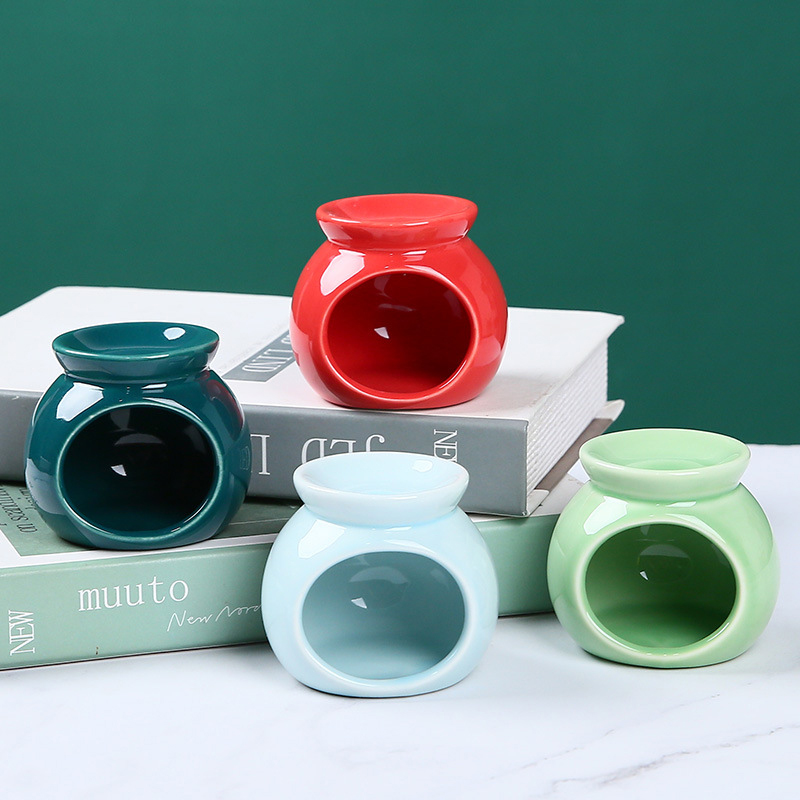 Home Fragrance Oil Burner - เตาเผาน้ำมันหอมระเหยพอร์ซเลน ที่วางเทียนขนาดเล็ก งานฝีมือเซรามิก ของตกแต่งบ้าน ห้องนั่งเล่น【โฮมคลับ】