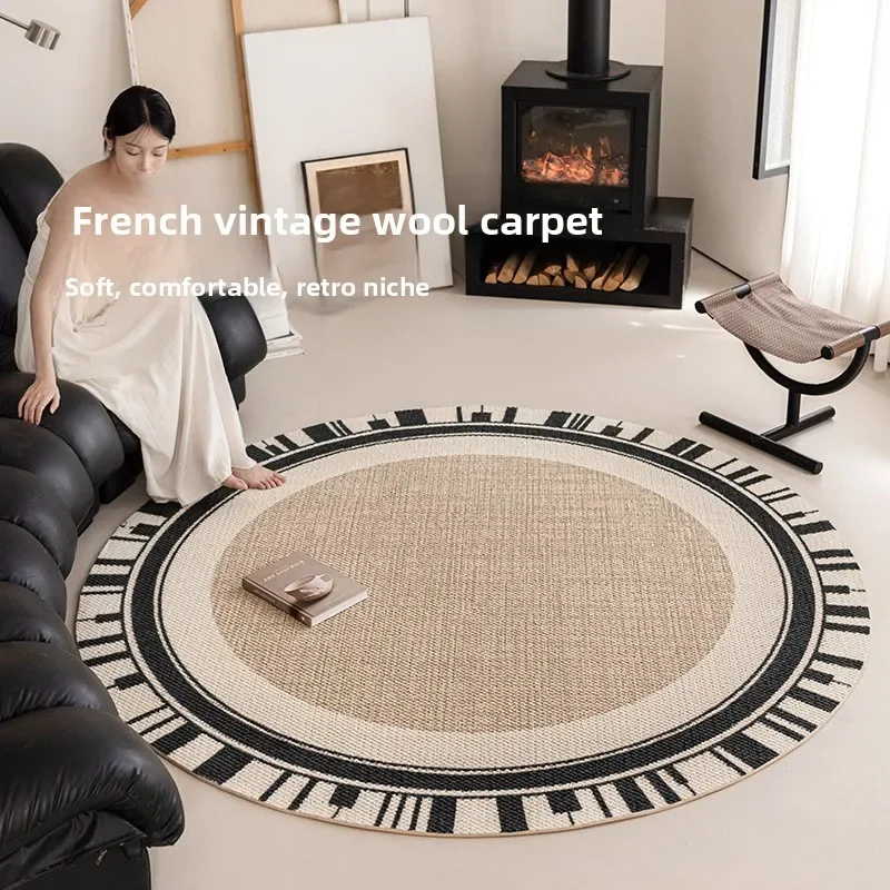 Home Fragrance Piano - พรมขนสัตว์สำหรับห้องนั่งเล่น ลายพิมพ์สไตล์เรโทร ดีไซน์เรียบง่าย หรูหรา มีกลิ่นหอมอ่อนๆ