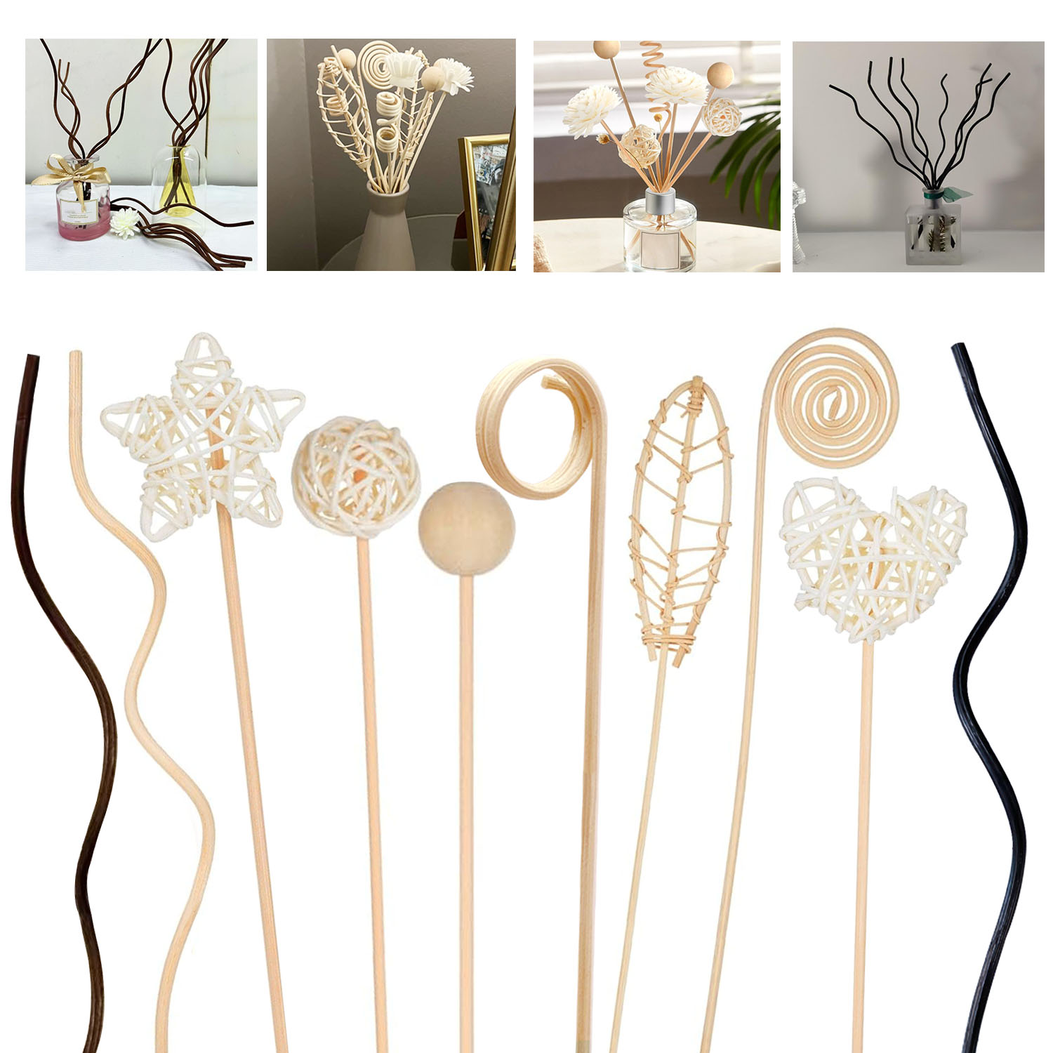 ก้านไม้หอมหวายยาวแบบหยัก 5/15  - Home Fragrance Reed Diffuser Refill บทวิจารณ์และราคา