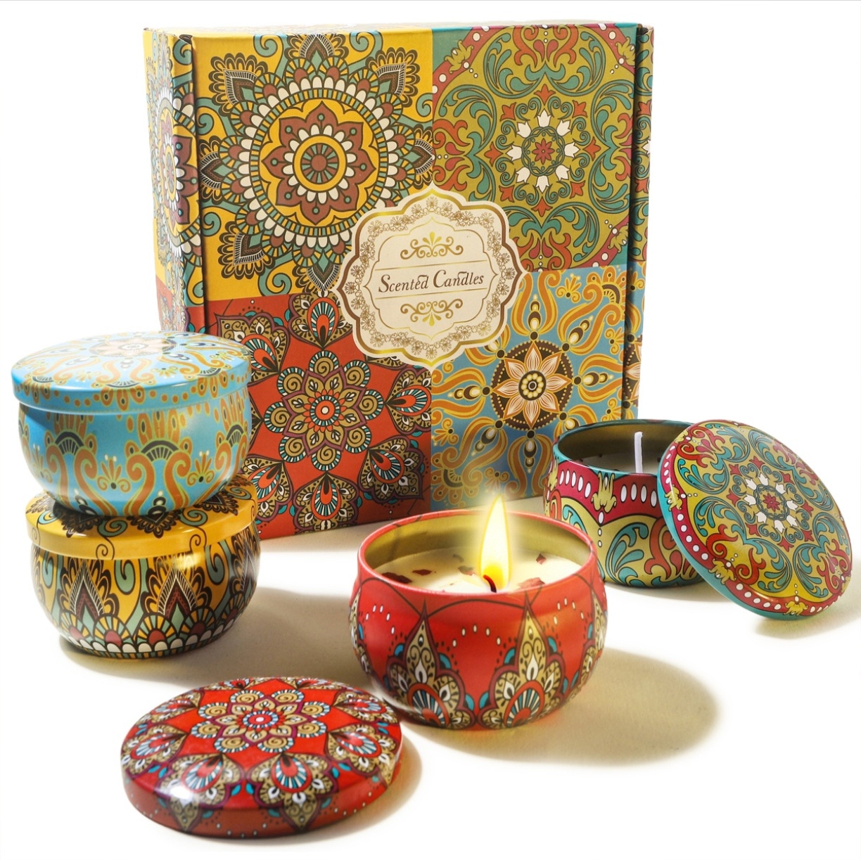 เทียนหอมดอกไม้แห้งจากขี้ผึ้งถั - Potpourri Dried Flower บทวิจารณ์และราคา