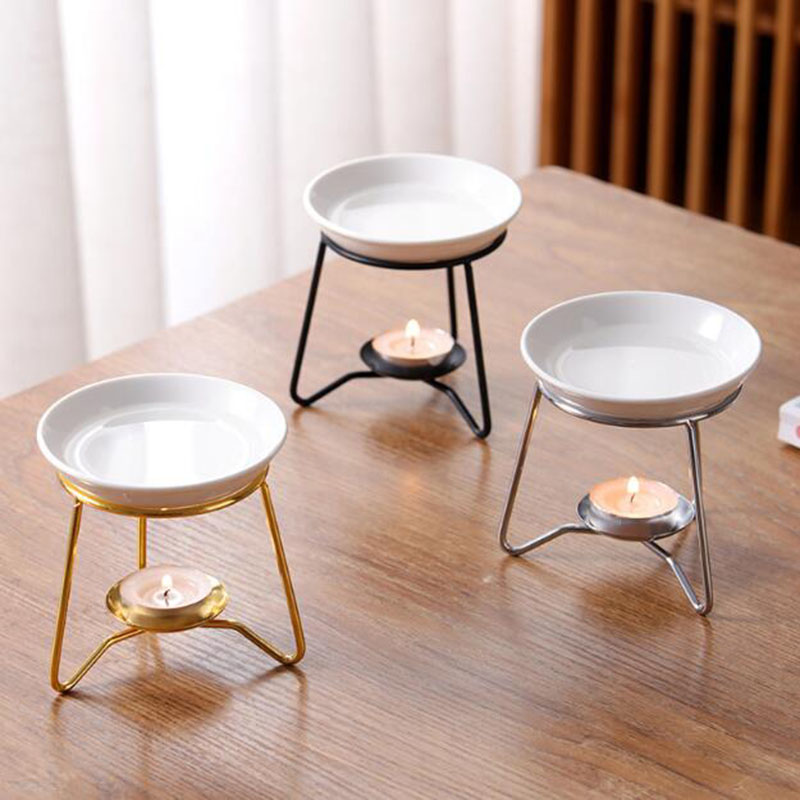 Creative Metal Rack ชามเซรามิค - Home Fragrance Oil Burner บทวิจารณ์และราคา