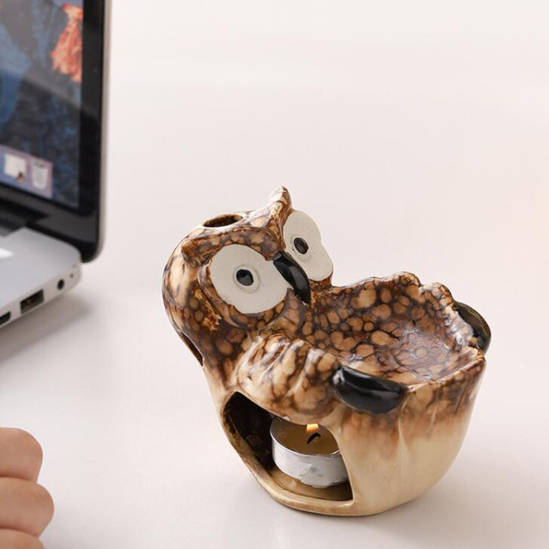 เตาเผาน้ำมันหอมระเหยรูปนกฮูกเซ - Home Fragrance Oil Burner บทวิจารณ์และราคา