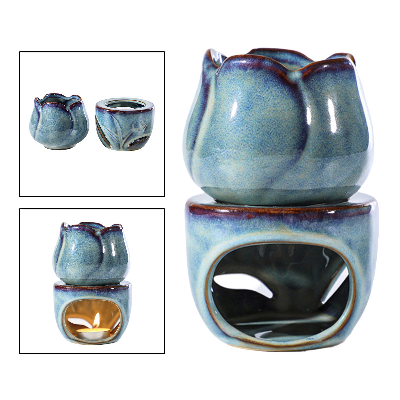 ทิวลิปเซรามิคน้ํามันหอมระเหยเต - Home Fragrance Oil Burner บทวิจารณ์และราคา