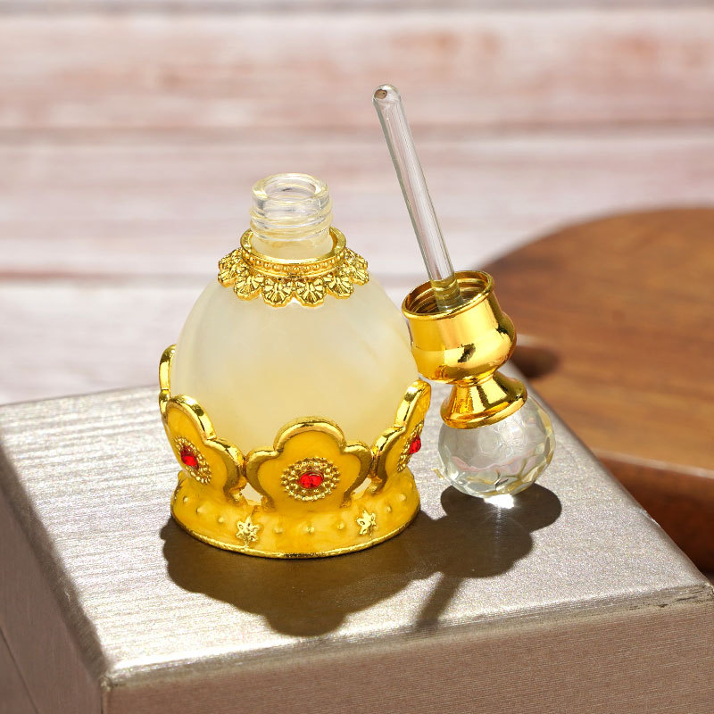 ขวดน้ำหอมโลหะแก้วลายดอกไม้สีทอ - Home Fragrance Dubai บทวิจารณ์และราคา