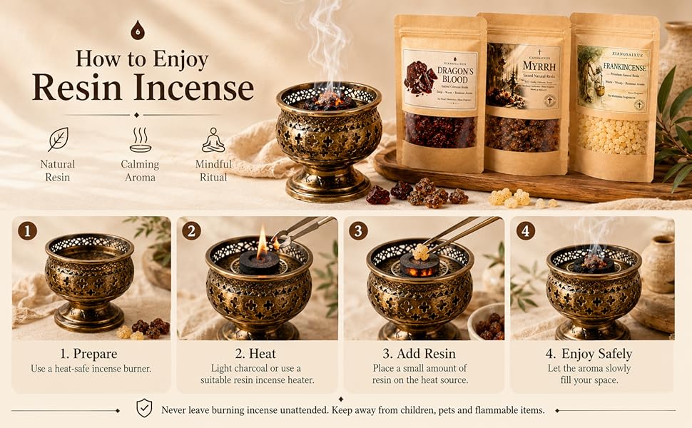 ธูปเรซินธรรมชาติหลายชนิด กำยาน - Home Fragrance Types บทวิจารณ์และราคา